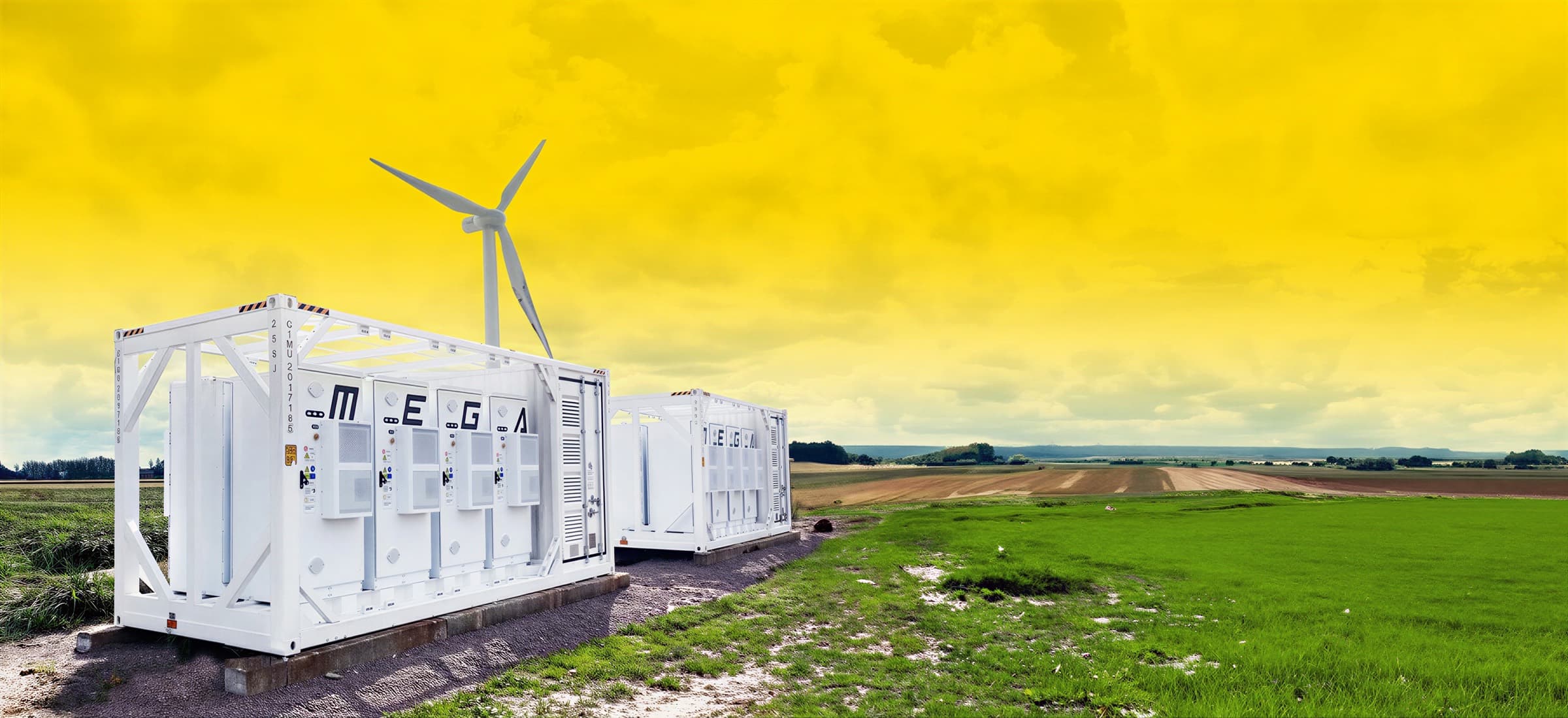 Battery storage integrated with a wind power facility